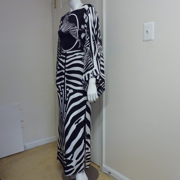 DOLCE & GABBANA Zebra-Print Charmeuse Midi Dress - Picture 10 of 12